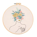 Chenflying Embroidery Starter Kits, 1/3 Sets Art Embroidery Kits for Beginners Adults with Embroidery Hoops Threads Needles and Instructions (Beige 4) - color: Beige 4