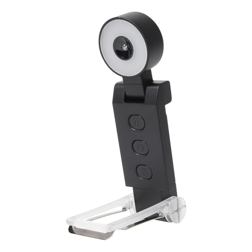 Book Light, USB Rechargeable Clip-On Reading Light with Timer - color: Black, size: Round