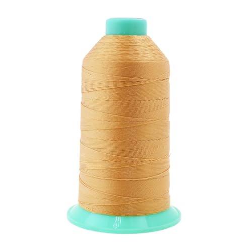 Mandala Crafts Size 138 420D T135 Blonde Bonded Nylon Thread, 1250 YDs - color: Blonde, size: T135 #138 420D/3 1250 Yards