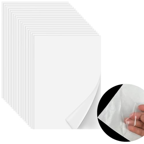 Iron On Adhesive Sheets 20PCS, Heavy Weight Double-Sided Heat Melt Fabric Glue Sheet, A4 Size Fusible Adhesive Sheets, Press-on Patch Iron On Tape, Fusible Interfacing for Sewing, Heat and Bond - size: 20-PACK
