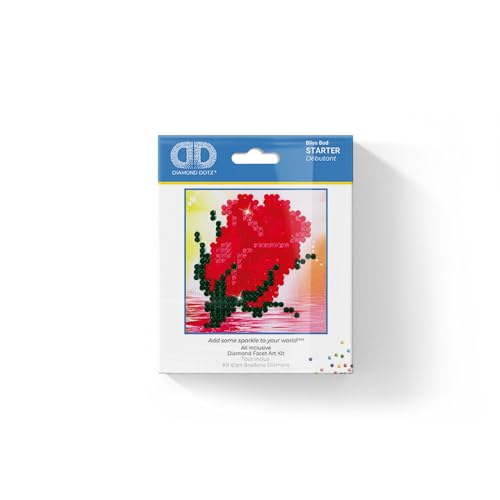 DIAMOND DOTZ Bliss Bud Flower Diamond Painting Kit for Adults with Gems - size: 7.6 x 7.6cm