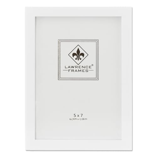 Lawrence Frames White Wood Picture Frame, Gallery Collection, 5x7 - color: White, size: 5X7