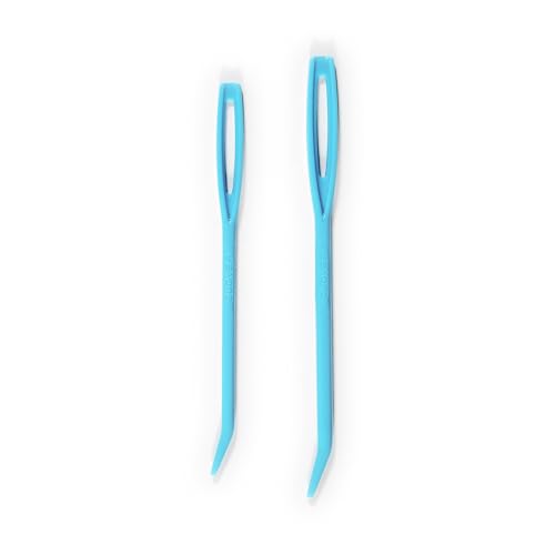 Clover Jumbo Tapestry Bent Tip Needles, 2 Sizes - color: Sky Blue, size: 18-22