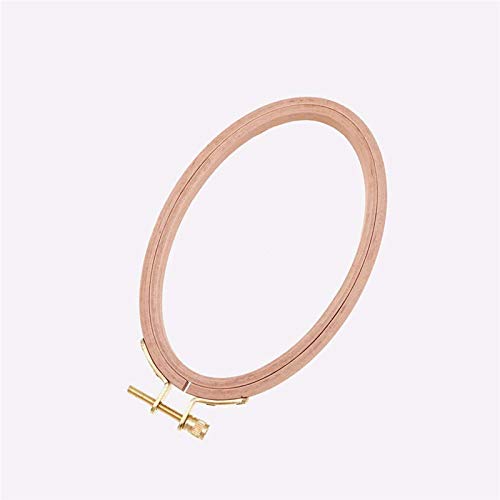 BWRMHME 6 X 4 Inch Wooden Hand Oval Embroidery Hoops for Cross-Stitch Quilting Hoops Needlework Sewing Craft Tool- 16X10 cm