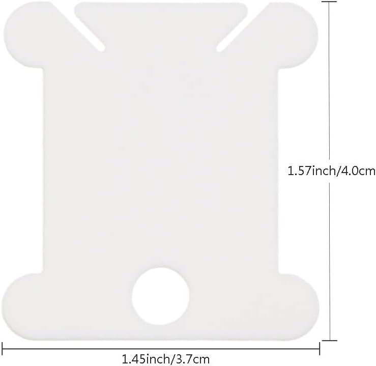 Plastic Floss Bobbins for Cross Stitch Embroidery Cotton Thread Craft Sewing Storage, Thread Cards, Friendship Bracelet Bobbins （White-120 Pcs ）