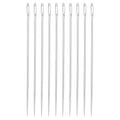 uxcell 50 Pcs Large Eye Sewing Needles, 1.81 Inch 0.8mm High Carbon Iron Embroidery Thread Needle, Silver - size: 46mm, 0.8mm