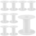 SUNNYCLUE 15Pcs 64 x 58mm Empty Spool Plastic Bobbins Bulk White Ribbon Weave Crochet Sewing Organizer Holder Chain Tape Spool for Thread Crafts Arts Stitch Supplies Embroidery Needle Yarn Women Adult - size: 2.28 x 2.52in