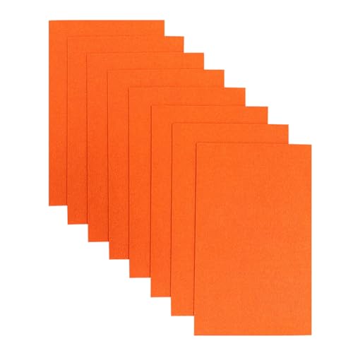 Jtnohx Stiff Felt, 2mm Thick Felt Sheets for Crafts, 8"x12" Hard Felt Fabric Squares 8Pcs for DIY Projects (Orange) - color: Orange