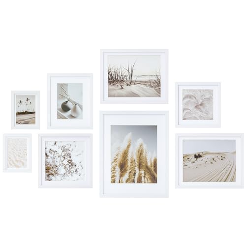ArtbyHannah Gallery Wall Frame Set, 8 Pack White Picture Frames, Large - color: White, size: Large