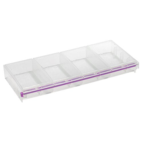Craft Mates Bead Organizer, 4 Locking Compartments, Plastic Storage (2XL) - style: 4 Compartment