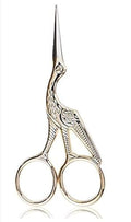 3.6" Stainless Steel Tip Classic Stork Scissors, Gold