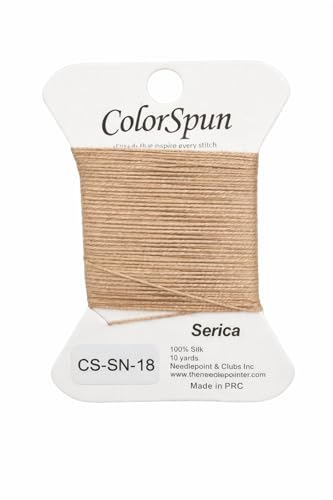 3-Strand Silk Needlepoint Thread, 10 Yard Smooth & Lustrous Silk Thread for Needlepoint, Hand Embroidery, Sewing & DIY Needlework to Family and Friends(Camel) - color: Camel