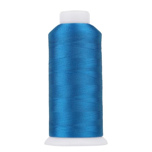 High Tenacity Polyester Embroidery Machine Thread 40WT(120D/2) 4000M Per Spool for Commercial and Domestic Embroidery Machine (Calypso Blue-1797) - color: Calypso Blue-1797