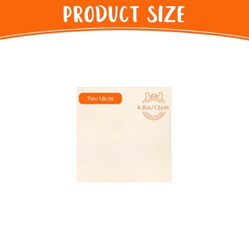 10 PCS Beige Natural Cotton Embroidery Fabric Cloth (7 × 7 Inch) - size: 7 × 7 Inch