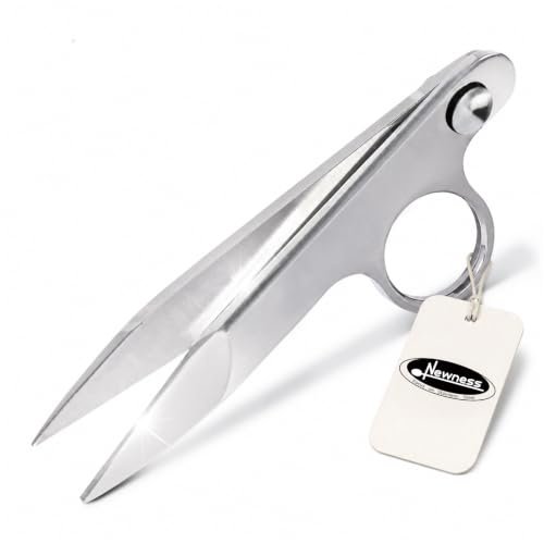 Newness Thread Snips, Sewing Snips with Protective Plastic Sleeve, Mini Small Snippers Shears Trimming Nipper Clipper for Variety of Material, Fishing Line, Fabric, DIY, Yarn Scissors, 4.72 Inch Long