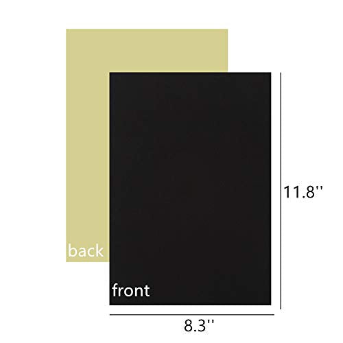 Mesheshe 10PCS Self Adhesive Felt, DIY Self Adhesive Fabric for Art & Crafts, Peel and Stick Felt for Drawer and Jewelry Box Felt Liner, A4 Size (8.3" x 11.8", Black) - color: Black, size: 10PCS