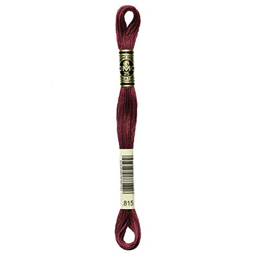 DMC 117-815 6 Strand Embroidery Cotton Floss, Medium Garnet, 8.7-Yard - color: Medium Garnet, size: 8.7 yards