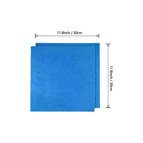 Jtnohx Soft Blue Felt Sheets Flexible Felt Fabric for Crafts 12" 20Pcs - color: Blue