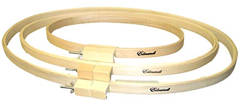 Frank A. Edmunds 5915 Embroidery Wood 9in x 15in Oval Quilt Hoop-9"X15", 4"