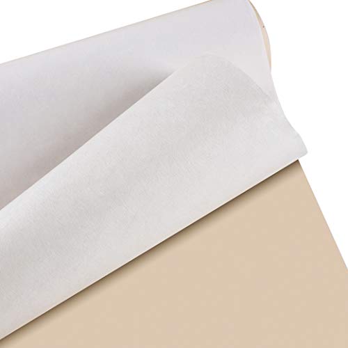 Mesheshe 2PCS Self Adhesive Sheets, DIY Adhesive Sheets for Art & Crafts, Peel and Stick Felt for Drawer/Jewelry Box Liner, Solid Color Wallpaper (14.6" x 39.4", White) - color: White