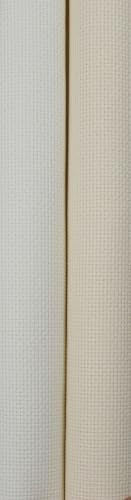 KCS 2 pc of 15" x 18"(38cmx45cm) 18 Count Cross Stitch Cotton Aida Cloth Needlework Fabric Box (Antique White+Cream, 18CT) - color: Antique White+cream, size: 18CT