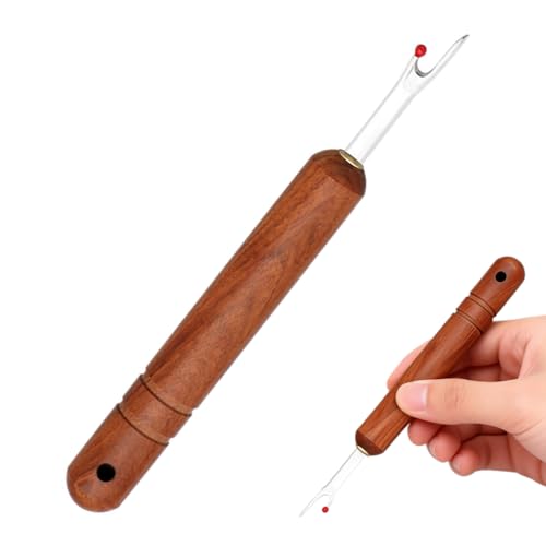 shjaywmda Precision Sewing Seam Ripper with Wooden Handle