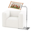 Rotating Adjustable Embroidery Floor Rack with Side Clamp, Metal Needlepoint Support Compatible with Lowery, Fits Q-Snap Frames & 20 Inch Scroll Rods