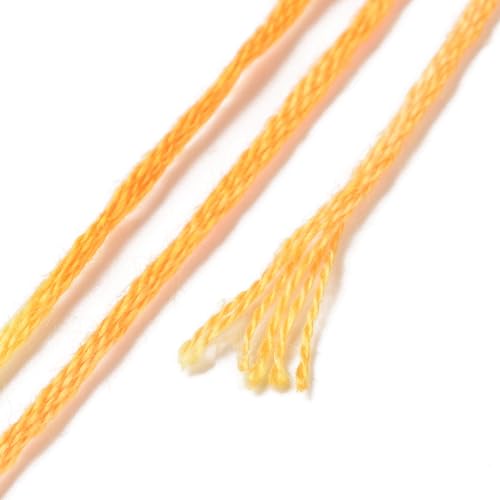 10 Skeins Light Orange 0.5mm 6-Ply Polyester Embroidery Floss Cross Stitch Threads Segment Dyed Gradient for DIY Craft Hand Sewing Knitting DIY Crafts Jewelry Making 8.75 Yards(8m)/Skein - color: Light Orange