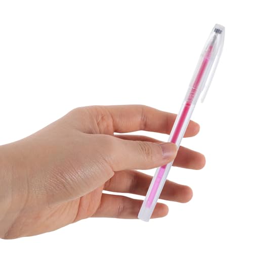 jojofuny Water Soluble Pen Set 4 Marking Pens with 40 Refills in Blue Rosy Black and Silver Water Erasable Fabric Marker for Cross Stitch Embroidery Sewing Quilting DIY Crafts