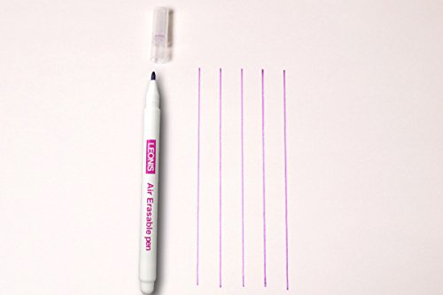 LEONIS 5 Water Erasable Fabric Marking Pen Blue & 5 Disappearing Ink Fabric Marking Pen [ 78008_78009 ] - size: 2 Count (Pack of 5)