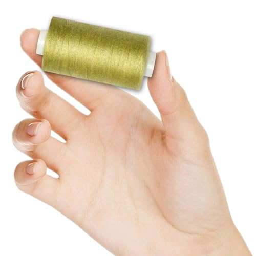All Purpose Sewing Thread-2 Spools of Hand Polyester Sewing Thread for Sewing Machine for Hand and Machine Sewing(Lt Khaki Green, 2 spools) - color: Lt Khaki Green