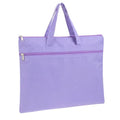 14.5x12 Inch Zippers Needlepoint Project Bag with Handle Reusable Double Pocket Zipper Pouch Foldable Oxford File Bag Mesh Zipper Pouch A4 Size for Puzzles Books Office Travel Shopping 1 PCS (Purple