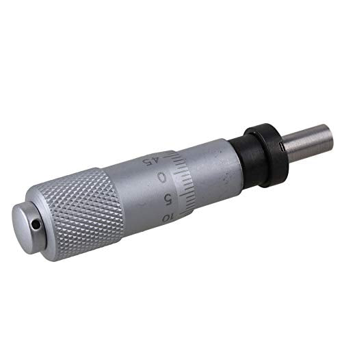 Micrometer Head Measure Tool 0-13mm Flat Type Plain Thimble Silver +/-0.01mm Accuracy