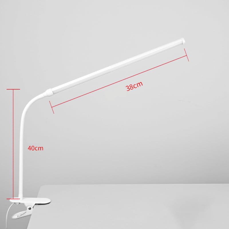 White LED Easel Lamp Clip-On Art Light for Artists - 3 Colour Modes, 10-Level Dimmable Eye-Care Desk Lamp, Flexible 360° Gooseneck, USB Powered for Painting, Drawing, Headboards, Drafting Tables - color: White