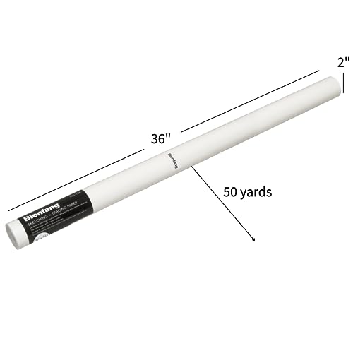 Bienfang Sketching & Tracing Paper Roll, White, 36 Inches x 50 Yards - for Drawing, Trace, Sketch, Sewing Pattern - size: 36 in. x 50 yd.