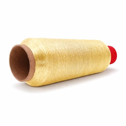 Mandala Crafts Metallic Champagne Embroidery Floss for Sewing, 3281 YD - color: Champagne, size: 3000M 3281 Yard