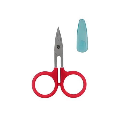 Karen Kay Buckley® Perfect Scissors™, Small 3-3/4 Inch #KKBPSC Curved Micro-Serrated Non-Slip Blade for Thread Snipping, Machine Quilting, Embroidery, Appliqué. Allows for Up Close Trimming