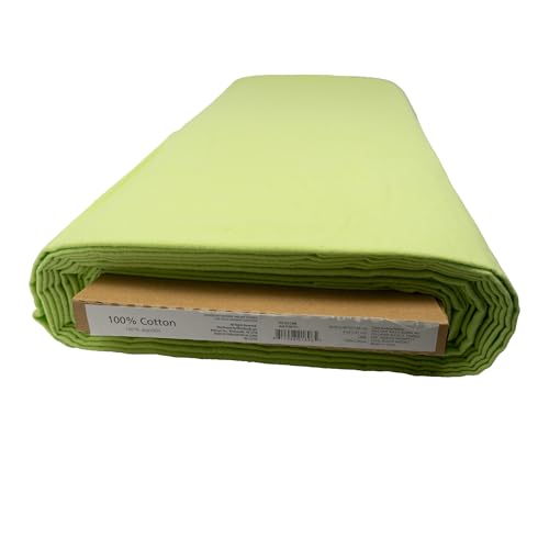 RTC Fabrics 42"/43" Wide 100% Cotton Flannel Solid Lime Green Color DIY Crafting, Quilt, Sewing Fabric By Bolt - color: Lime Green, size: 8 yard bolt