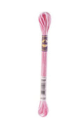DMC 417F-4180 Color Variations Six Strand Embroidery Floss, 8.7-Yard, Rose Petals