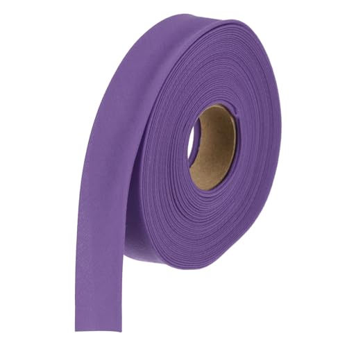 MECCANIXITY 1/2 Inch Double Fold Bias Tape Polyester Continuous Bulk Bias Tape for Sewing, Seaming Quilting Hemming Binding Crafts (Purple 6 Yards) - color: Purple, size: 1/2 Inch x 6 Yards