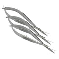 HTS 144S7 4.5" Straight Stainless Steel Squeeze Scissors (Pack of 3) - size: 144S7 Straight (Pack of 3)