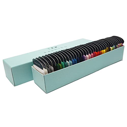 DARUMA Sashiko Thread 100% Cotton Card Type (43.7 yd) x 37 Colors with English Manual and Gift Box, Sewing & Embroidery Value Set (Thin, 37 Colors) - color: 37 Colors, size: Thin
