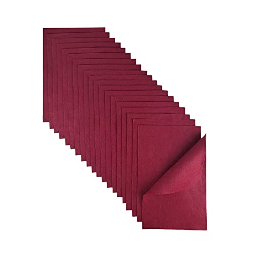 Jtnohx Color Felt Fabric Soft Felt Sheets for Crafts Brown Red 20Pcs 8"x12" - color: Brown Red