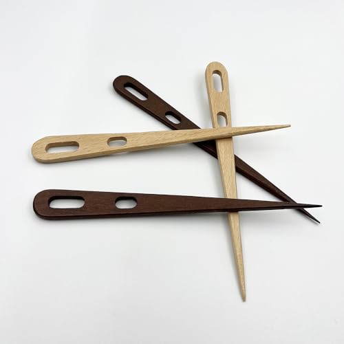 4Pcs Large Two-Eyed Nalbinding Needle Handmade Binding Tool for Weaving