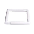 Square Embroidery Hoop - Plastic Cross Stitch Frame, White, 8x8 inches - size: 8x8 inches