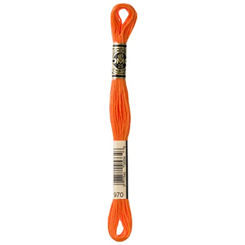 DMC 6-Strand Embroidery Cotton Floss, Light Pumpkin - color: Light Pumpkin, size: 8.7 yards