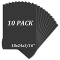 Mat Board Center, Pack of 10 Acid-Free Foam Boards, 18x24 inch Black Foam Boards, 3/16" Thick - color: Black, size: 18x24