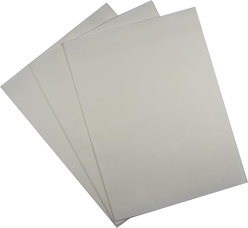 KCS 3 pc of 12" x 18"(30cmx45cm) Counted Cotton Aida Cloth Cross Stitch Fabric (Antique White,16CT) - color: Antique White, size: 16CT