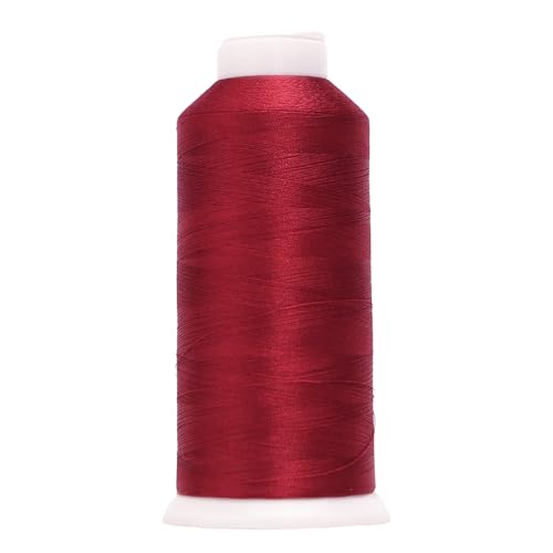 High Tenacity Polyester Embroidery Machine Thread 40WT(120D/2) 4000M Per Spool for Commercial and Domestic Embroidery Machine (Carmine-1981) - color: Carmine-1981