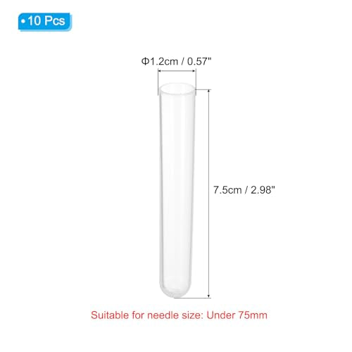 PATIKIL 3" Length Plastic Sewing Needle Storage Holder, 10 Pcs Portable Matte Embroidery Needle Pin Toothpick Storage Tubes Case for Craft Knitting, White - color: White, size: 3"